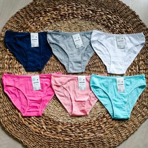 Lot de 6 culottes unies – Lili & Zoé – Coton
