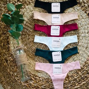 Lot de 6 tangas/strings Hana – Coton