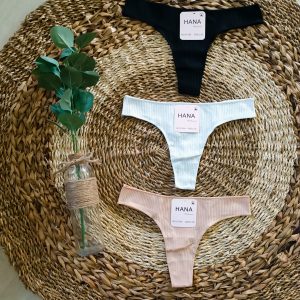 Lot de 3 tangas/strings Hana – Coton