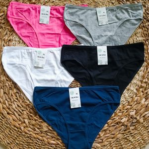 Lot de 5 culottes unies XL – Lili & Zoé – Coton