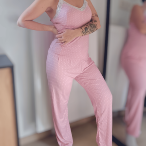 Pyjama 3 pièces – Lili & Zoé – Rose à pois