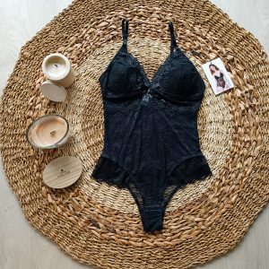 Body en dentelle Ancona – Noir