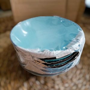 Lot de 6 assiettes de salade et pâtes - 18cm - Feeling Turquoise